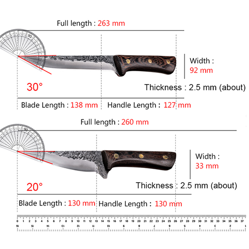 Couteau à désosser forgé pour abattage, couperet à viande, couteau à poisson de boucher, os de cuisine, viande, poisson, couteau à Sushi, outils de coupe de fruits et légumes