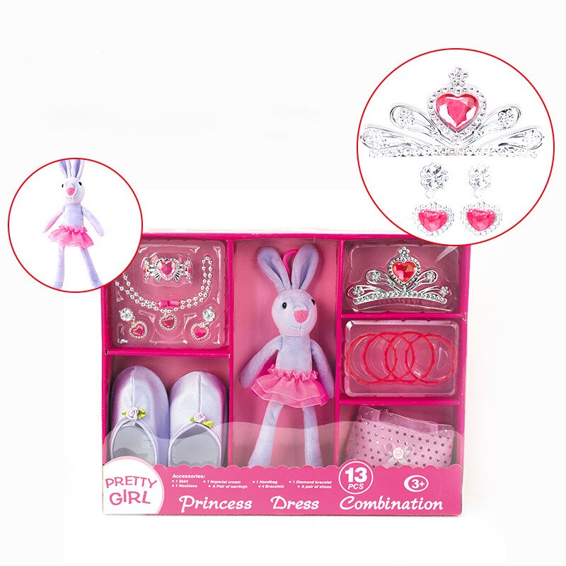 Princesse beauté jouets semblant jouer accessoires amour collant diamant couronne magique barre couronne