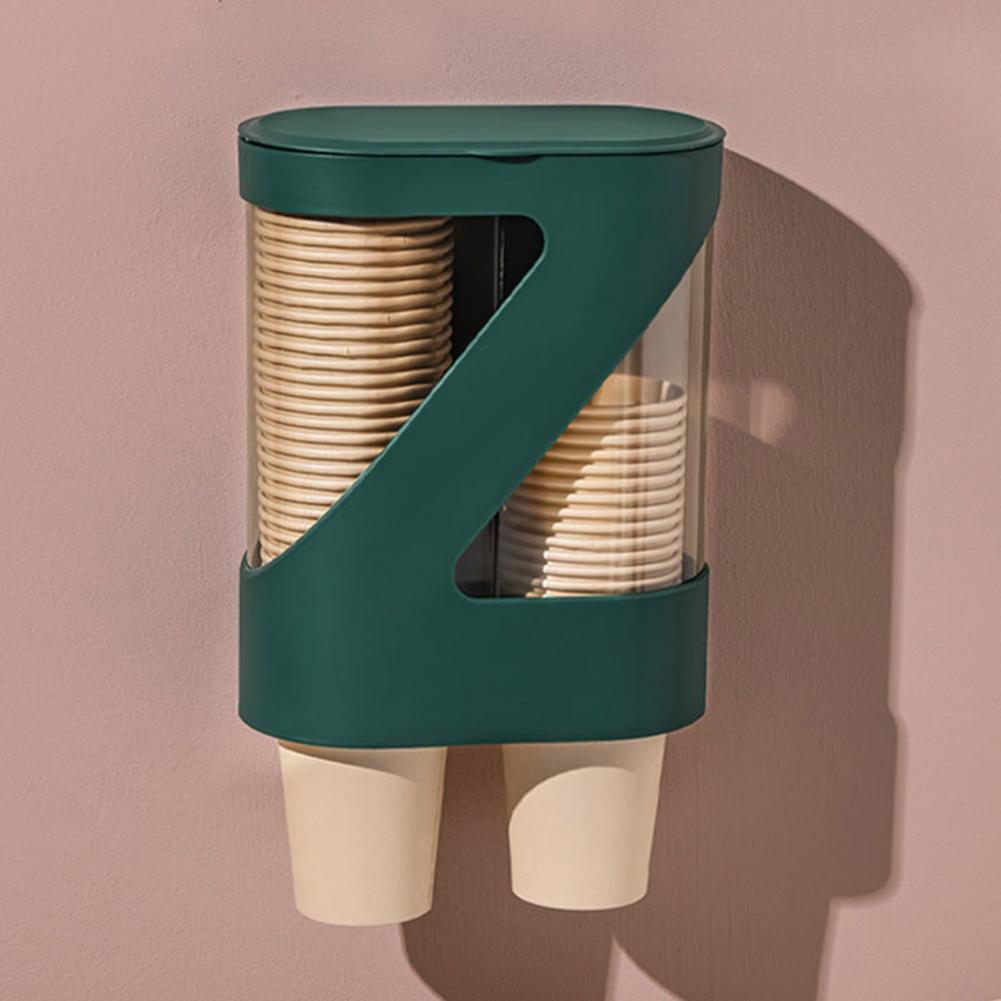 1Pc Wegwerp Papier Cup Cup Taker Automatische Water Dispenser Bekerhouder Home Office Ruimtebesparend Wandmontage Cups opbergrek