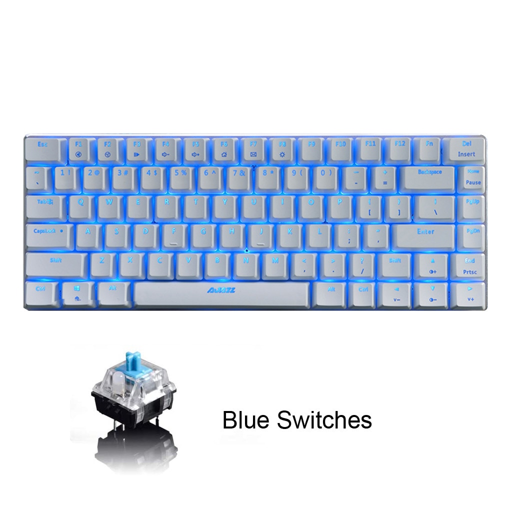 gaming mechanical keyboard RGB hybrid backlit 82 key waterproof keyboard for compact gaming laptop: C