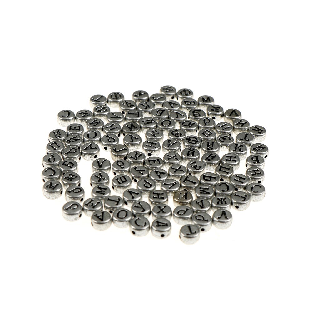 100 stuks/set doe-het-zelf platte ronde letters acryl spacer kralen voor het maken van sieraden alfabet kralen