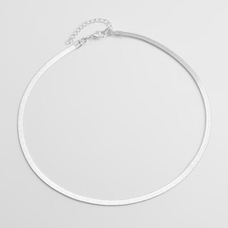 Sleutelbeen Blade Verklaring Vrouwen Goud Zilver Kleur Rvs Snake Choker Ketting Ketting Sieraden
