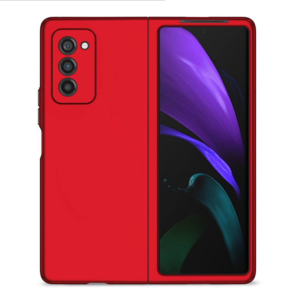 Shockproof PC Bumper Fundas Coque Case for Samsung Galaxy Z Fold2 Zfold Fold 2 Zfold2 5G 7.6 Inch Cover Protective Shell: Red