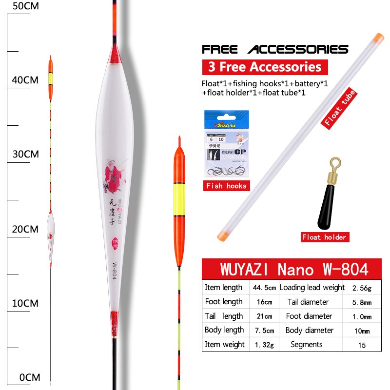 The Floating Old Man Floating Myopia Eye-catching Bold Tail Floating Fishing Buoy Crucian Carp Large Fishing Gear Supplies: W804