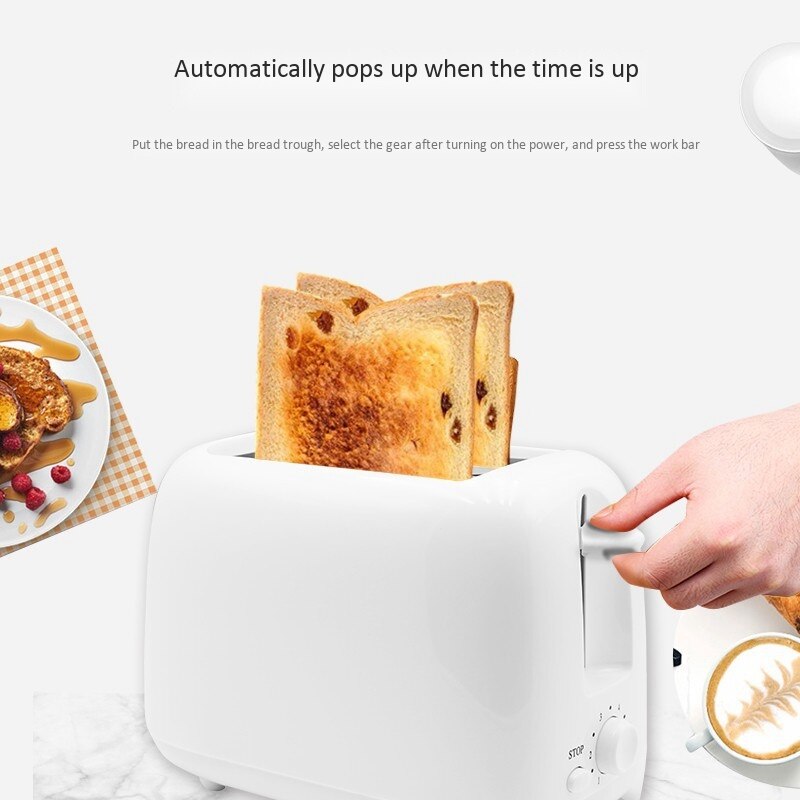 Tostadora automática SANQ, tostadora doméstica Mini máquina de desayuno, tostadora multifunción, enchufe europeo