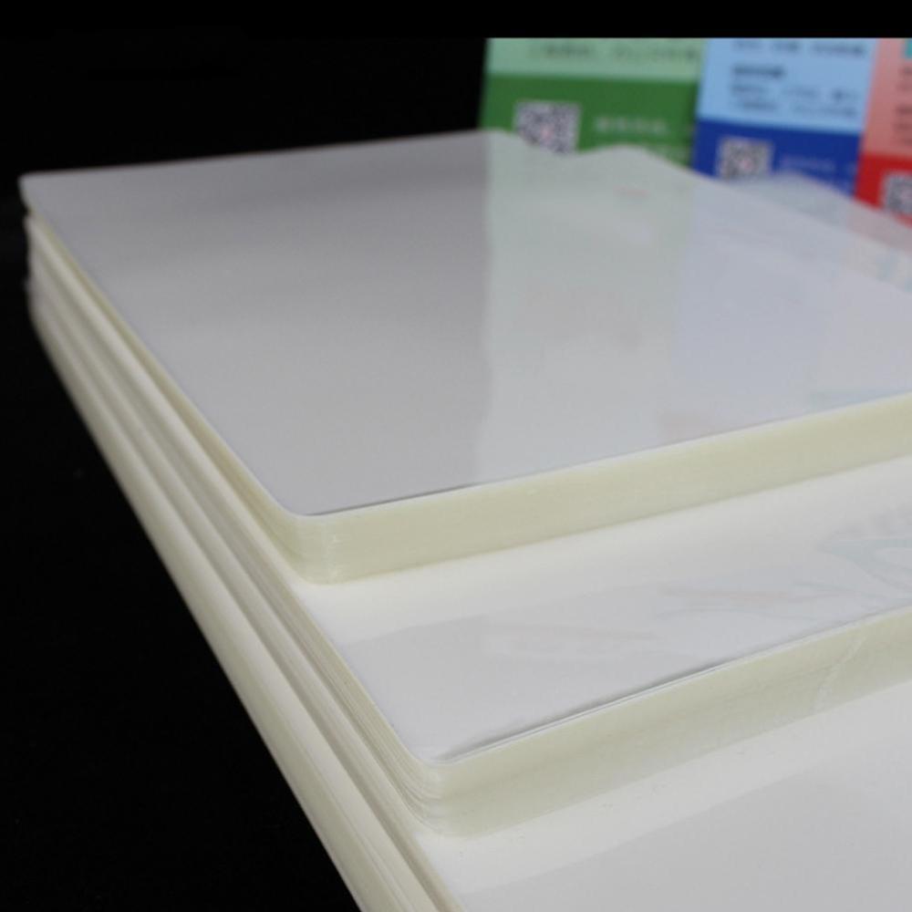 100pcs/lot 50/60/70/80 Mic A4 Thermal Laminating Film PET For Photo/Files/Card/Picture Lamination roll Film Plastic Film