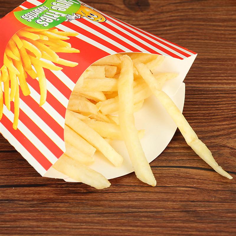 100 Pcs Papier Chips Doos Draagbare Snack Voedsel Box Case Snack Verpakking Supplies Voor Home Shop (Rood)