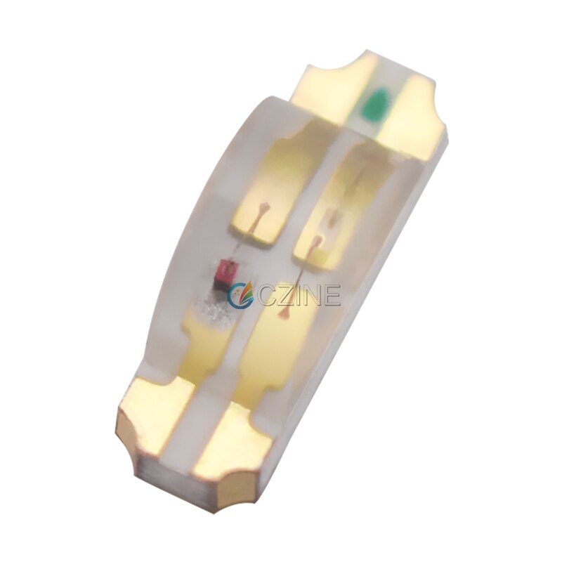 1000 Stks/zak Czinelight 1204 1206 Side Smd Led Rood Groen Bicolor Side Emitting Led Hoge Helderheid 1206 Led Rood/yg