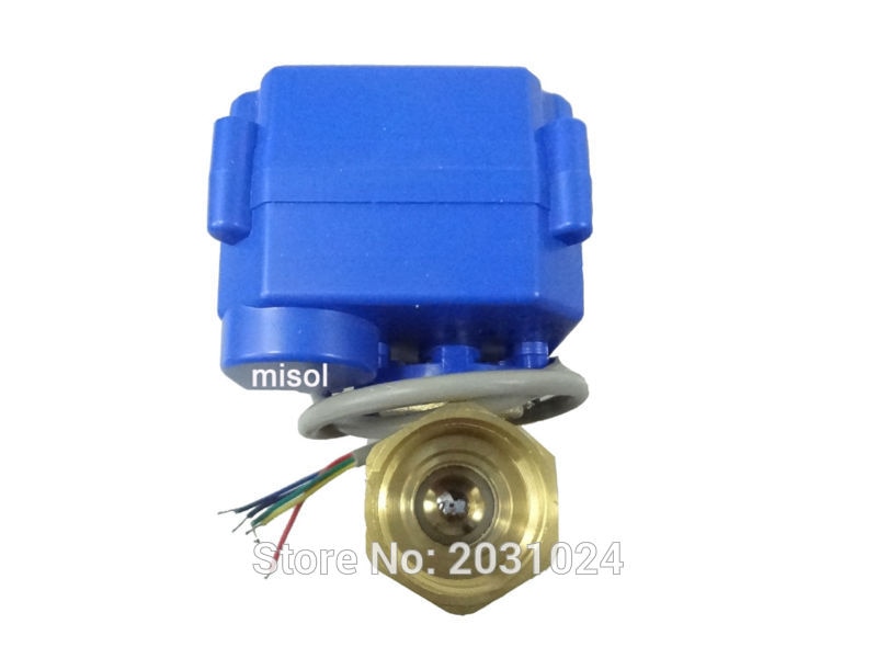 motorized valve brass, G3/4" DN20, 2 way, CR05, electrical valve, motorized ball valve