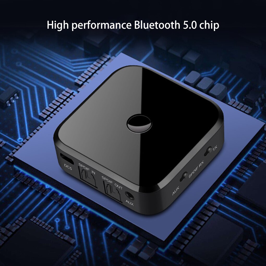 Bluetooth 5.0 HD Audio Transmitter Receiver Supports 3.5mm AUX SPDIF Digital TV Wireless Adapter