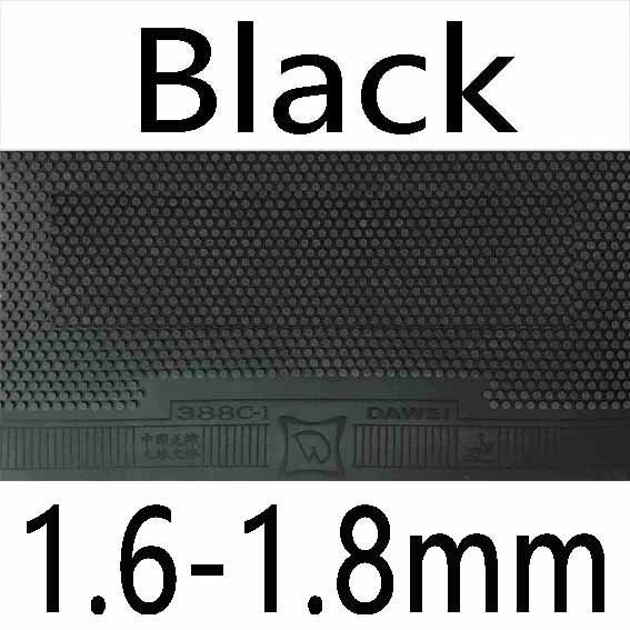 Dawei 388C-1 Buona per Dritto-Attacco Medio Pips-Out Table Tennis PingPong di Gomma Con La Spugna: Black 1.6-1.8mm