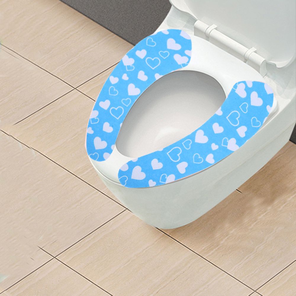 1 par ikke-vævet toiletmåtte pudestoffer, der kan genanvendes vaskbar nærmestool toilet sædeovertræk blød pude lågpude: -en