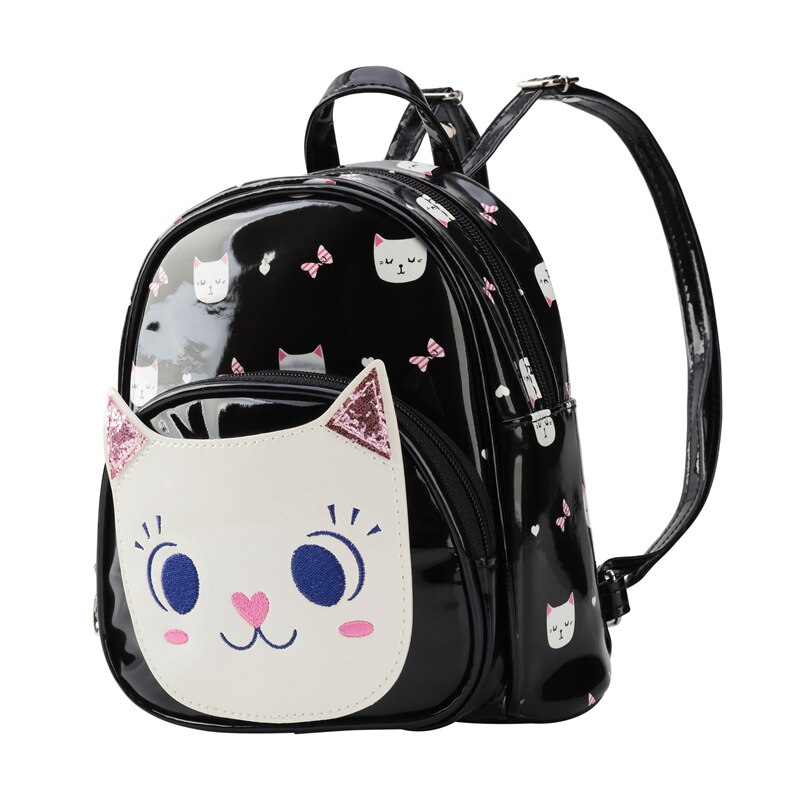 Heopono PU Leather Children Boys Girls Mini Small Preschool Bag Branded Cute Cat Animal Cartoon Baby Backpack for Kids