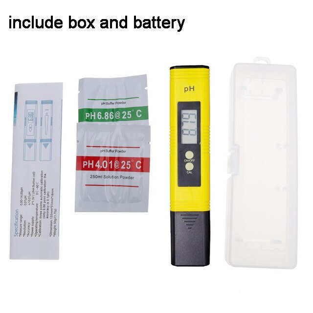 LCD Digital PH Meter Accuracy 0.01 PH Tester Aquarium Pool Water Measure Wine Urine Automatic Calibration: Type 3
