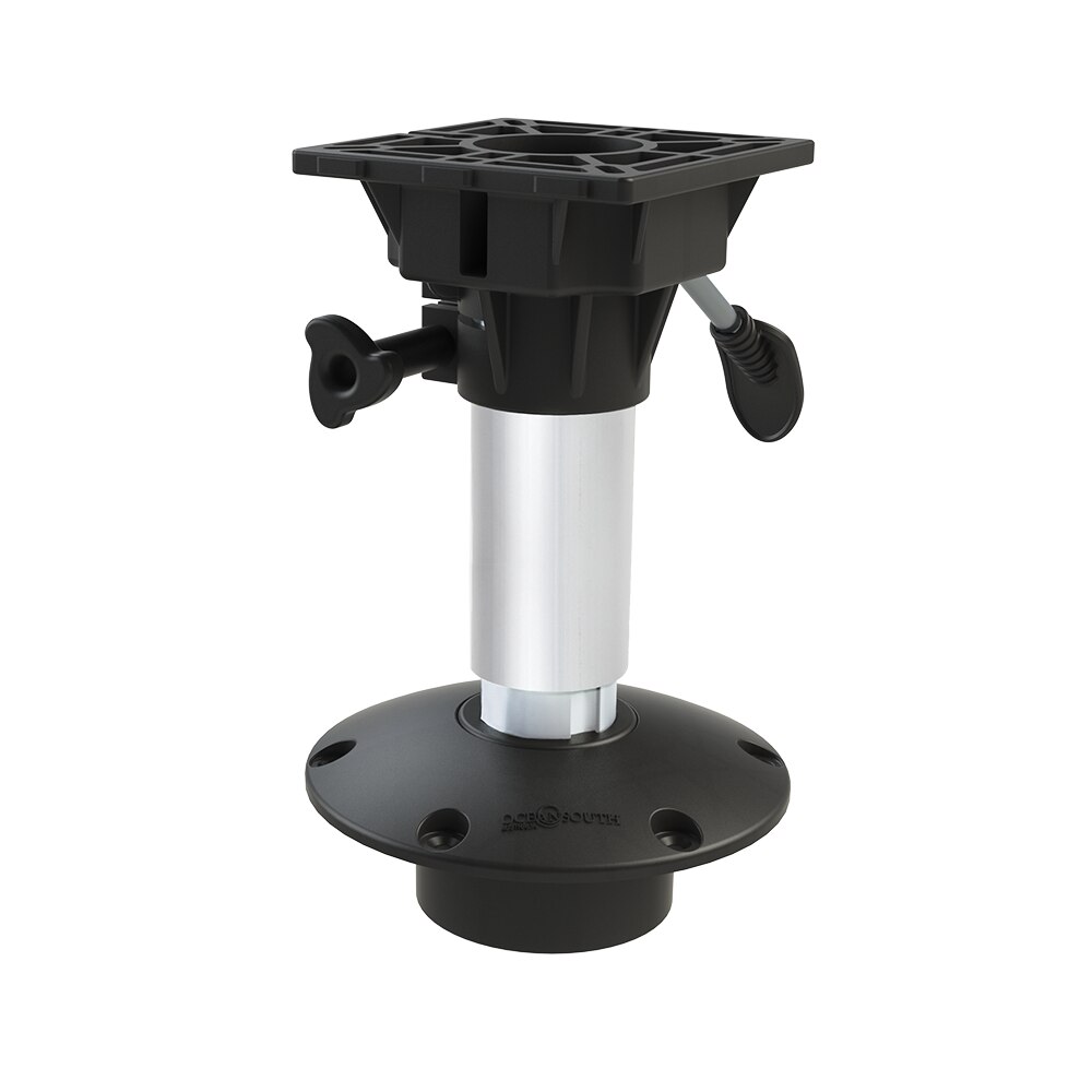 Oceansouth Waverider Socket Voetstuk Flat Base Aluminium Geanodiseerd As Swivel Top Verstelbare Hoogte Voor Standaard Boot Zetels: 310mm - 390mm Height