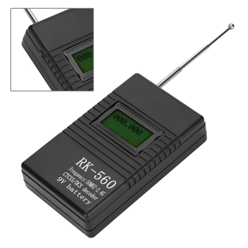 Rk560 Mini Radio Frequency Meter With Ctcss/Dcs Decoder 50Mhz-2.4Ghz Portable Handheld Radio Frequency Testing