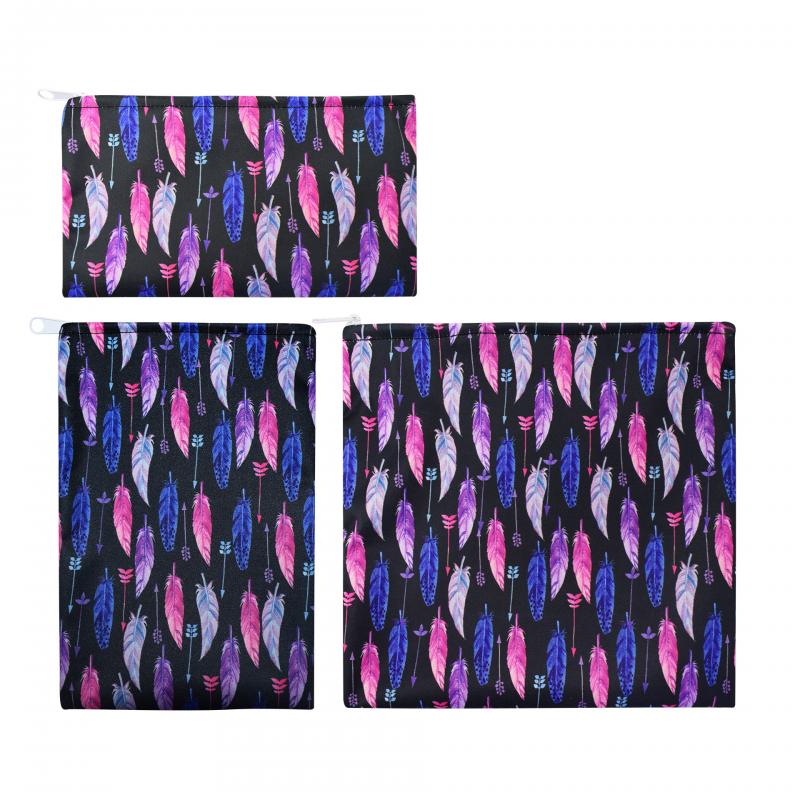 3Pcs/Set Lunch Bag Reusable Sandwich Bag Snack Bag Lunch Box With Zipper Washable Food Safety BPA Free Eco-friendly Waterproof: 10 3pcs