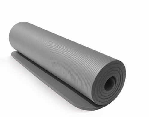 NBR-almohadilla de Yoga de alta densidad, 10mm de grosor Extra ancho, para baile, Fitness, Camping, 183x61cm: High density gray