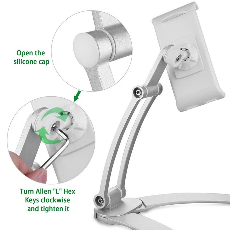 Muur bureau tabletstandaard keuken tablethouder aluminiumlegering smartphonehouders
