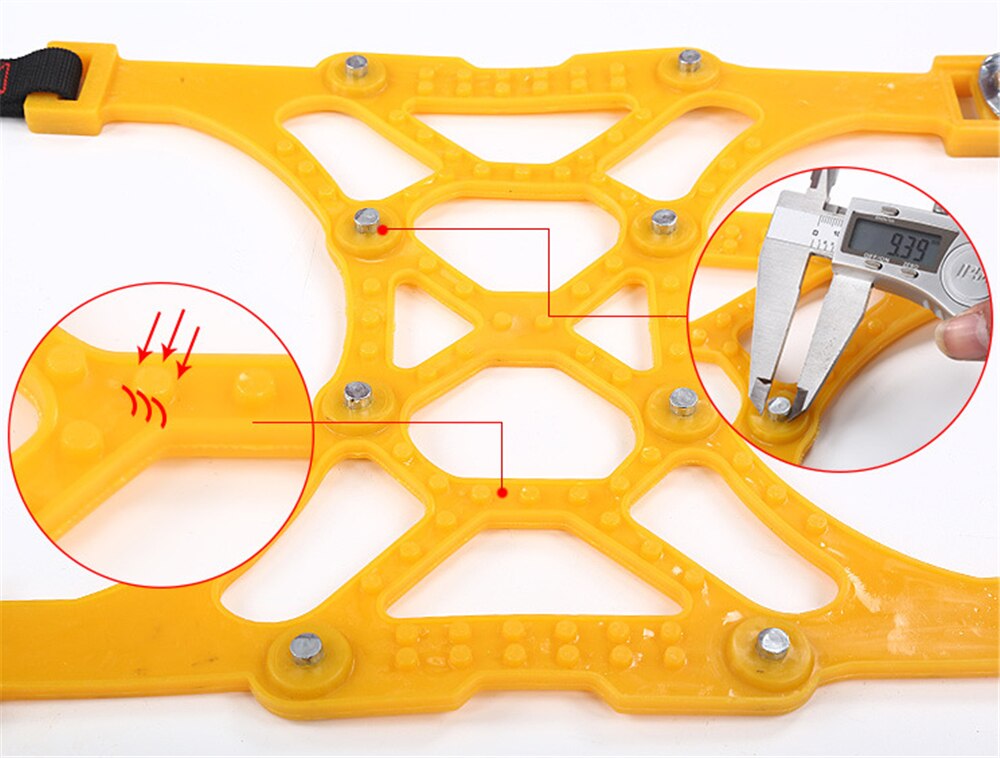 1pcs Car snow chain double buckle tire tendon thickening emergency for Volvo S40 S60 S80 XC60 XC90 V40 V60 Any Cars