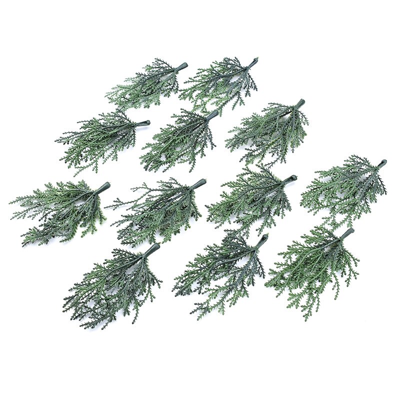 10 stk mini juletre hobbymaterialer kunstige planter hjemdekorasjon tilbehør scrapbooking blomst dekorativ blomsterpotte