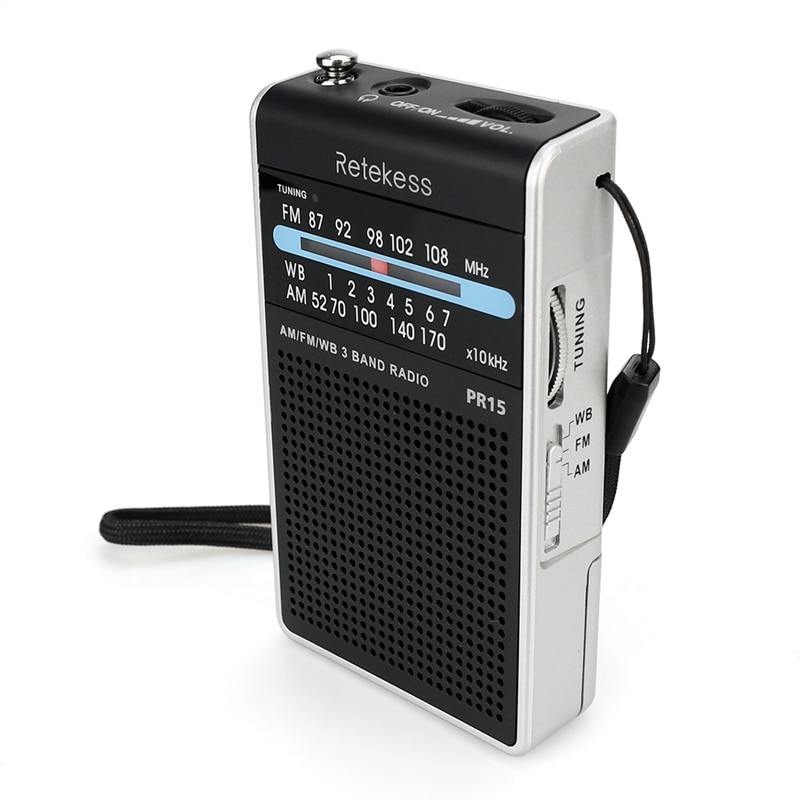 Retekess PR15 Fm Am Noaa Pointer Tuning Radio Mini Handheld Radio Draagbare Pocket Radio Ontvanger Met Weer Waarschuwing