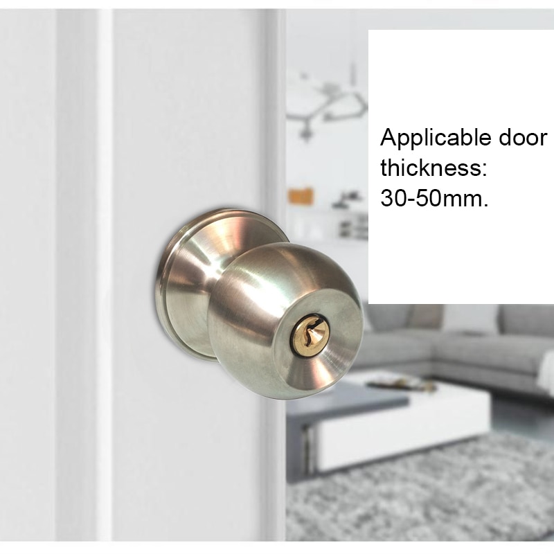 Badkamer deurslot handvat knop, roestvrij staal slot handvat knop met