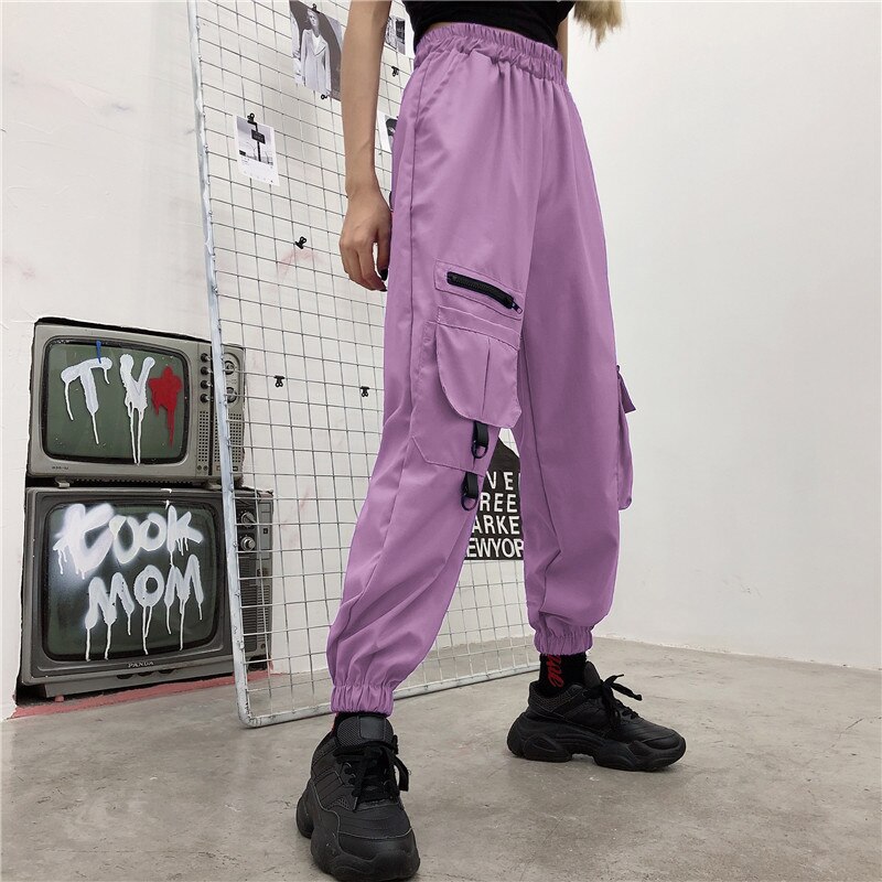 Hip Hop Outfit GirlsPants Overalls Loose Casual Ballroom Trousers Street Jazz Dance Costume Punk Cool Black Pant VDB2225