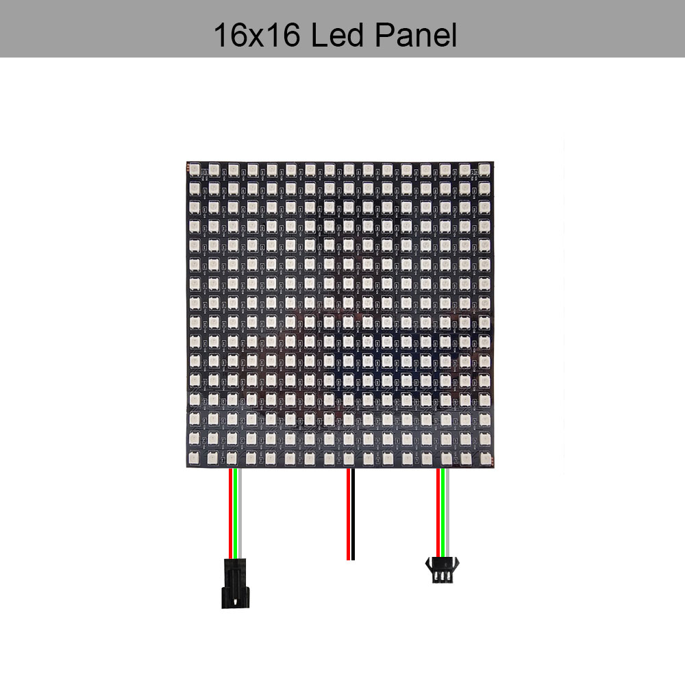 Ws2812b individuelt adresserbare panellys  ws2812 rgb led digital fleksibel 8 x 8 16 x 16 8 x 32 pikselmodul matriseskjerm  dc5v: Lavendel