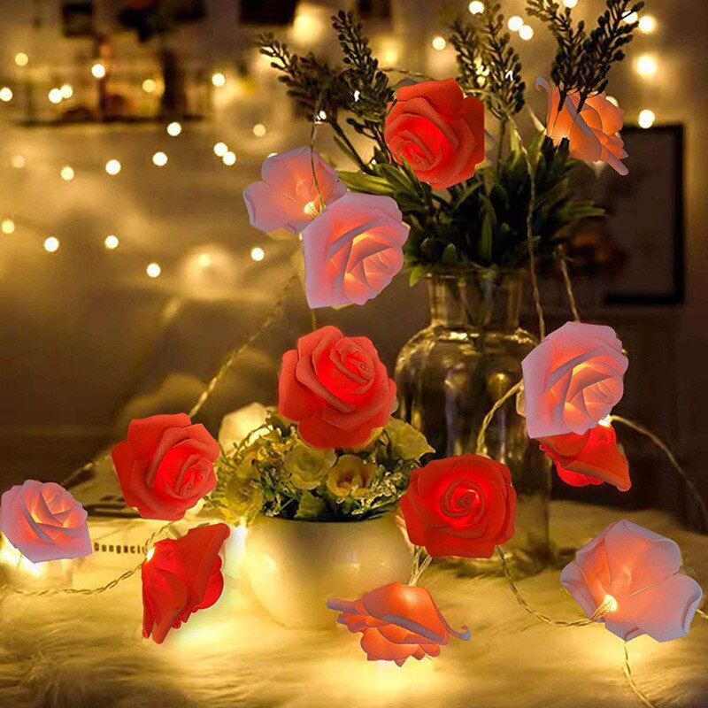 3m LED Rose Schnur Lichter Licht Dekoration für Valentinstag Hochzeit Mädchen Herz Zimmer Garten Nachtlicht Glühwürmchen lichter Dekor