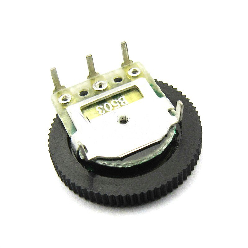 200pcs 3 Pin Single Joint Dial Potentiometer Gear Potentiometer Adjustable Resistance 1K 10K 20K 100K Ohms