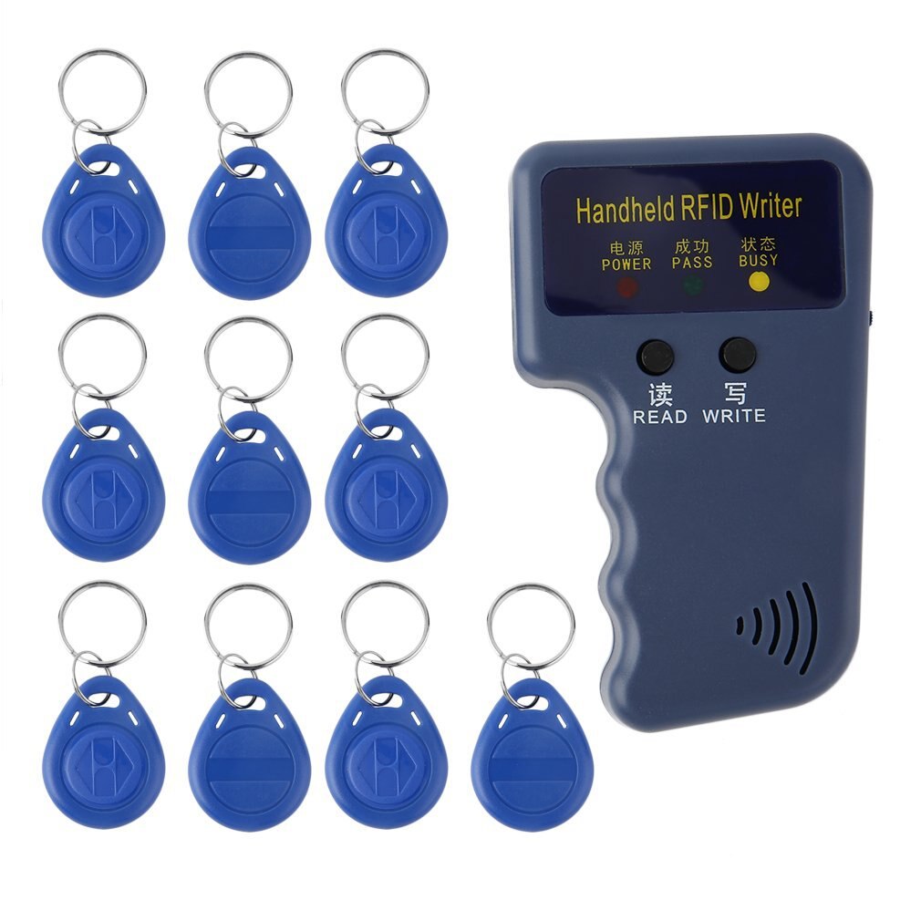Handheld 125 khz rfid id-kaart kopieermachine schrijver duplicator programmeur lezer match beschrijfbaar  em4305 id sleutelhangers tags kaart sleutelkaarten