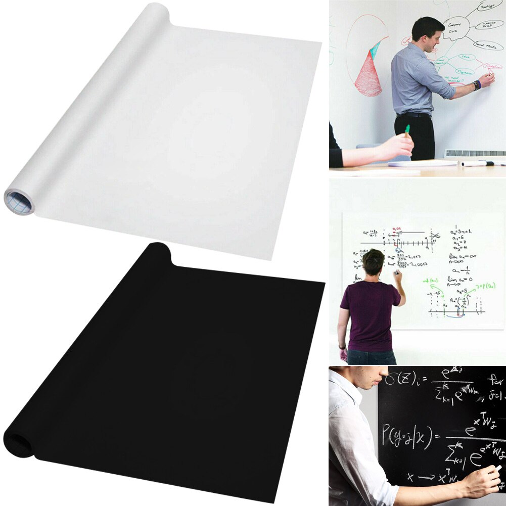Tablero enrollable reutilizable, tablero negro/blanco, Stickerboard para dibujo y pintura, UY8