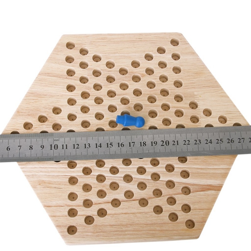 Traditionellen Hexagon Holz Halma Familie Spiel Set
