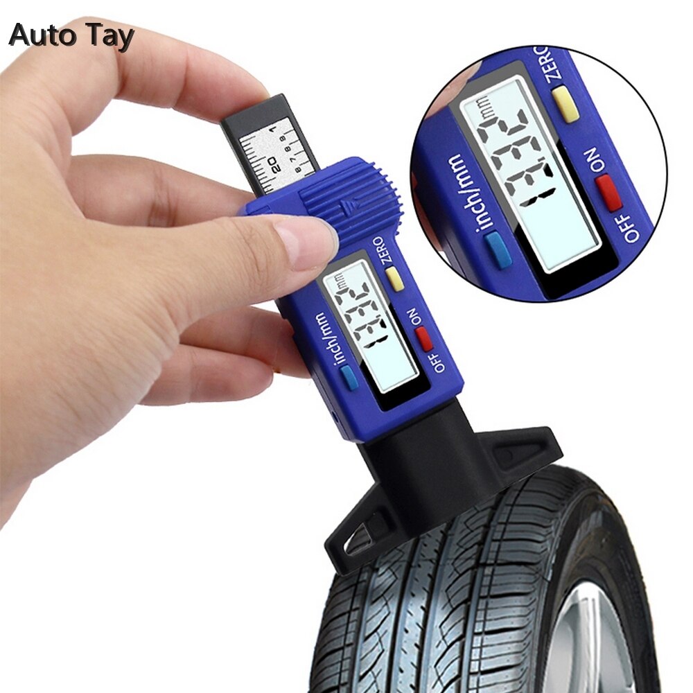Digital Car Tyre Tire Tread Depth Gauge Meter Auto Tire Wear Detection Measuring Tool Caliper Thickness Gauges Monitoring System