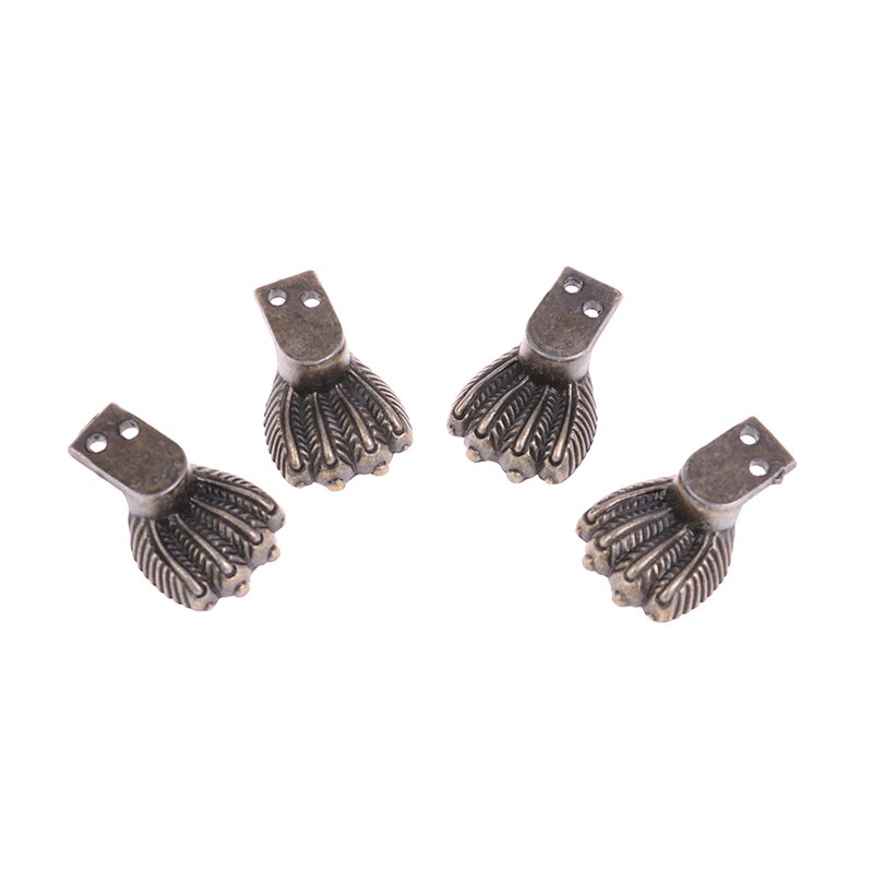 4pcs/pack With Screw Desk Furniture Leg Closet Dresser Claw Shape Zinc Alloy Support Decor Corner Protector Hardware Wardrobe