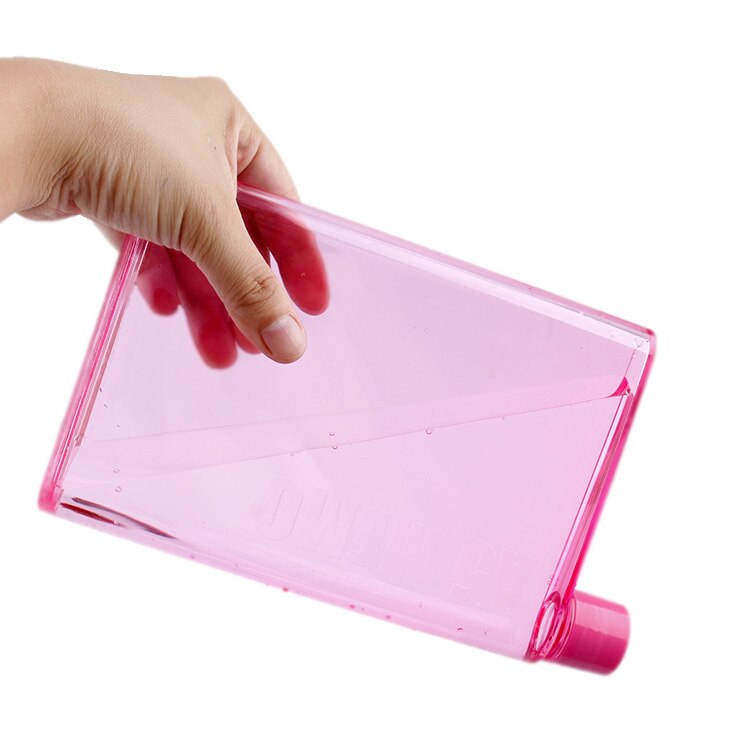 A5 papir flad vandflaske bærbar klar pad flad drikke kedel til rejse vandreture drikke flaske  (420ml)