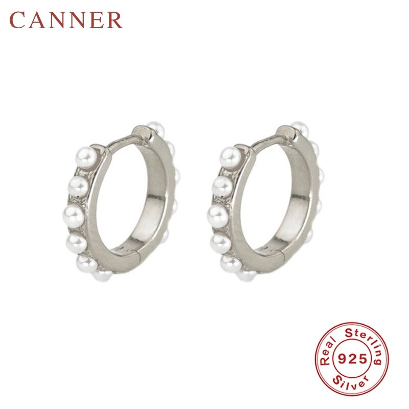 Pendientes minimalistas de Plata de Ley 925 con hebilla para oreja, pendientes de aro pequeños para mujer, pendientes circulares de oro plata minúsculo, joyería de: 6 silver