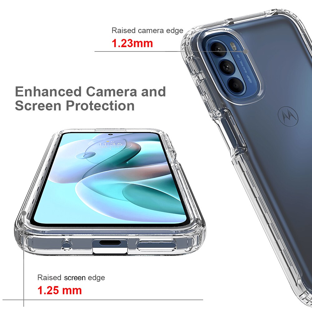 For Motorola Moto G31 G41 G51 G71 5G Case Rugged Armor Hard Plastic Soft TPU Transparent Acrylic Shockproof Back Cover Fundas