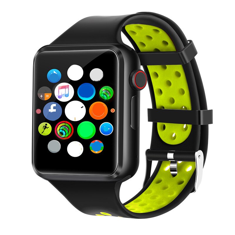 Smart Horloge C5 Touch Screen Mannen Vrouwen Smartwatch Ondersteuning Bluetooth Sim Call Tf Card Muziek Camera Voor Apple Ios Android telefoon: Green / i7 Earphone 8G TF