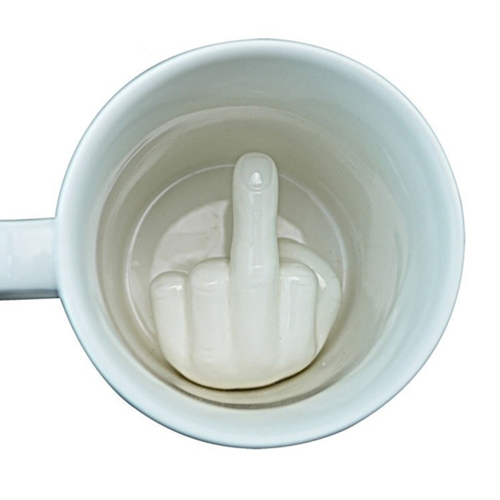 Up Yours Mark Cup Prank Coffee Cup Spoof Ceramic Mug Funny For Milk Breakfast Mug Laugh Lover's