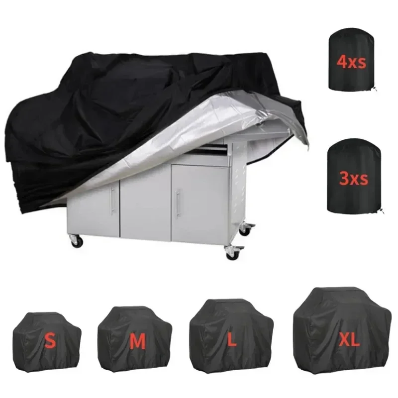 Bbq Cover Anti-Stof Waterdichte Heavy Duty Grill Cover Regen Beschermende Ronde Rechthoek Outdoor Barbecue Cover Accessoires