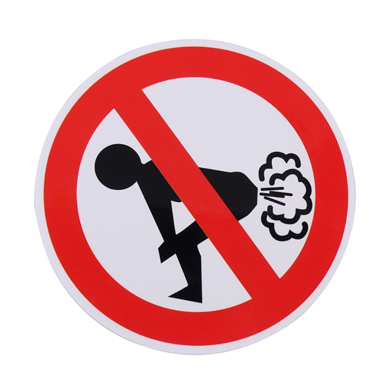 Interesting Civilization Sticker Do Not Fart Sticker No Farting Waterproof Rear Glass Car Sticker Decoration
