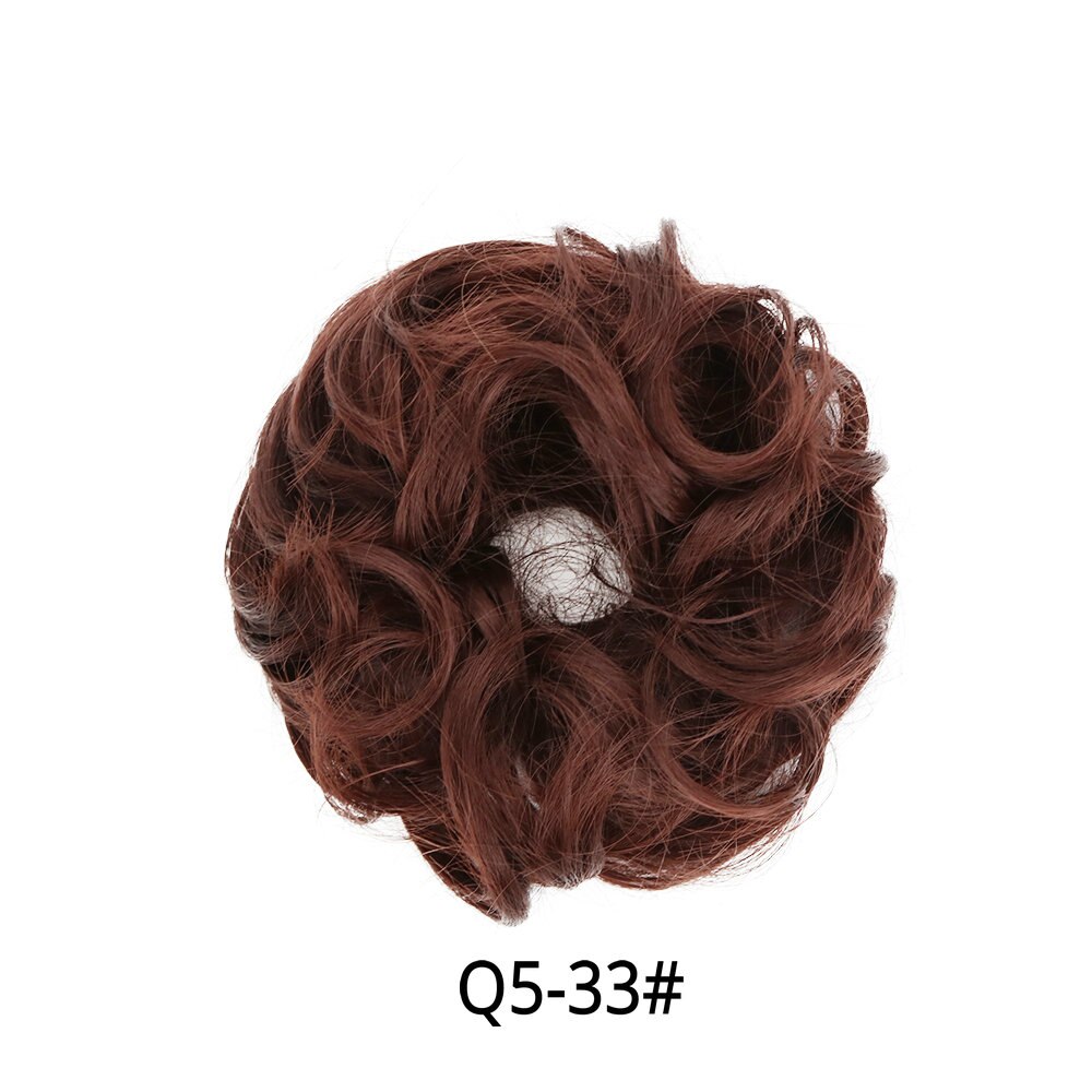 Chignon Hair Bun Hair Pieces Hair Scrunchie Extensions Synthetic Wig For Women Curly Chignon Accessories Hairpiece Extension: Q5-33