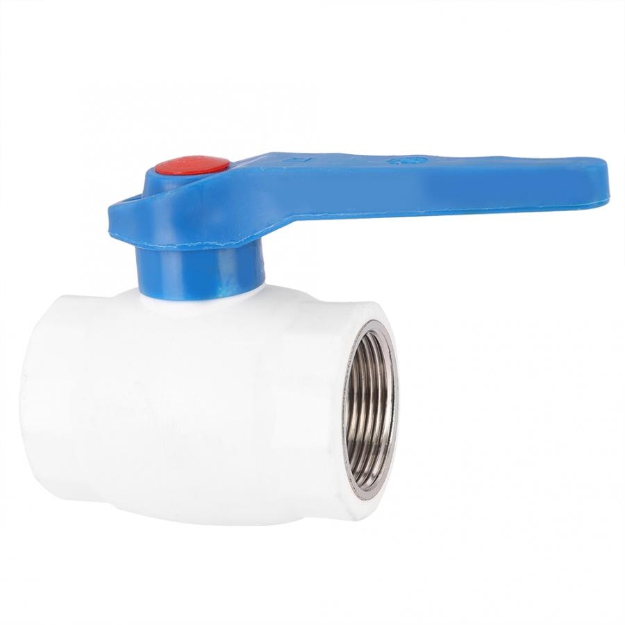 PPR Plastic 1/2in Female Thread Ball Valve Connector Water Pipe Fitting Accessories for PPR PE PVC Water Pipes