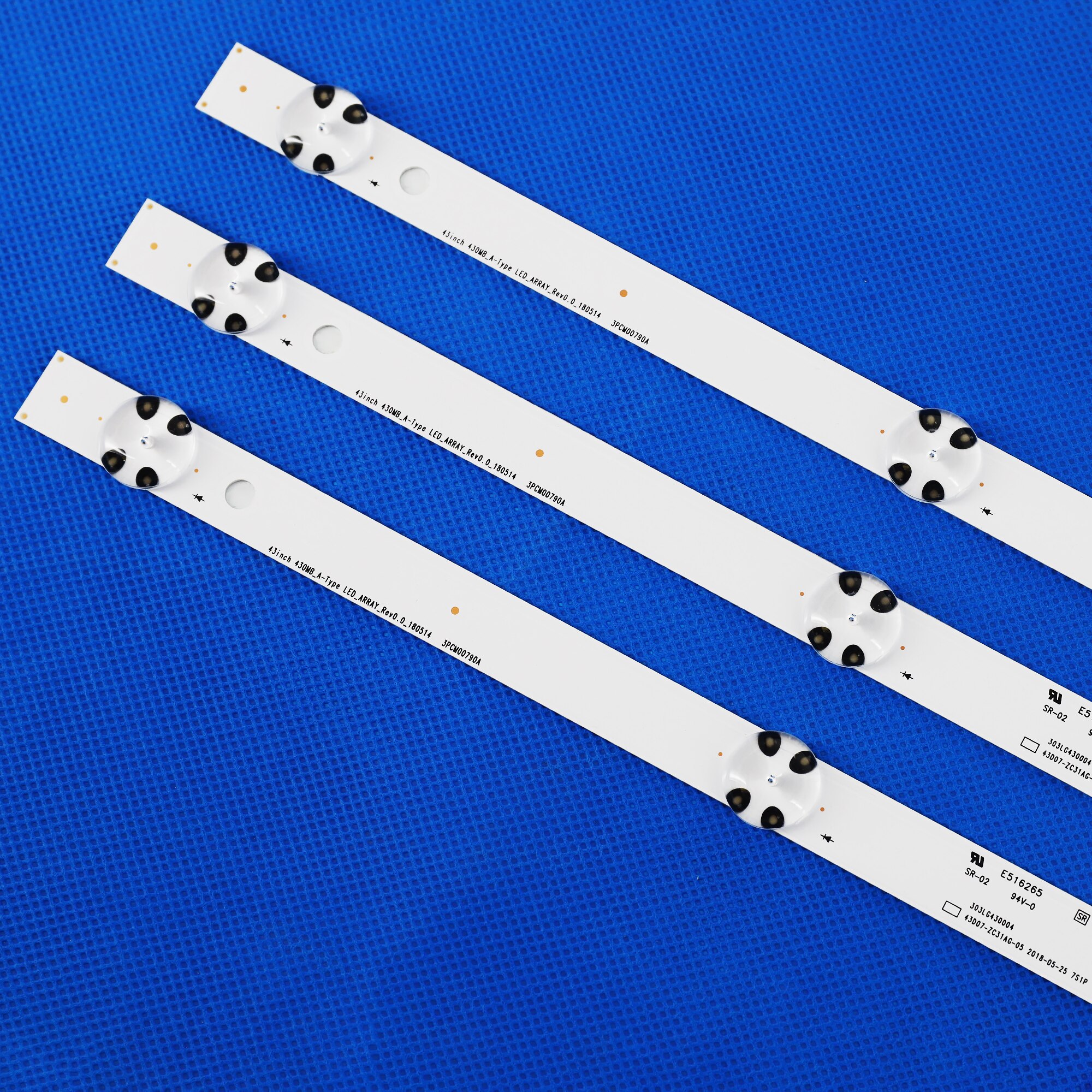 3 sztuk listwa oświetleniowa doprowadziło dla LG 43UK6300PLB 43UJ634V 43LJ61_FHD_L 43UJ651V 43UJ561V 43UJ701V 43UK6200 43UJ630V 43UJ635V 43LJ624V