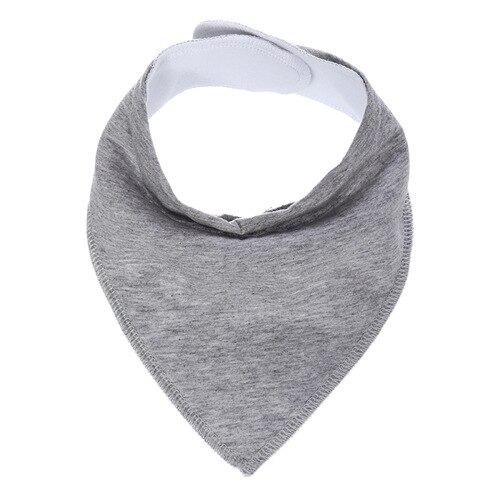 1 Pc Katoen Slabbers Burp Doeken Solid Baby Babador Bandana Bib Sjaal Met Verstelbare Snaps Baby Accessoires: Gray