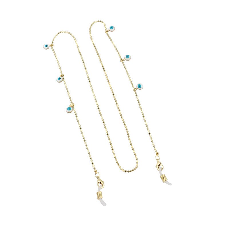 1Pcs Eyeglasses Strap Reading Glasses Hanging Chain Sunglasses Evil Eye Enamel Beads Spectacles Holder Neck Cord Glasses Anti: 4