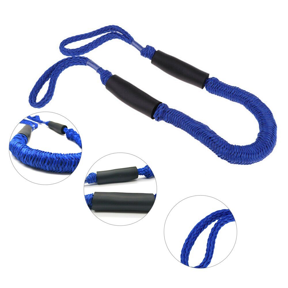 2Pcs 3.5-5.5ft Bungee Dock Line Mooring Stretch Rope Quick Docking for Boat Kayak Accessories