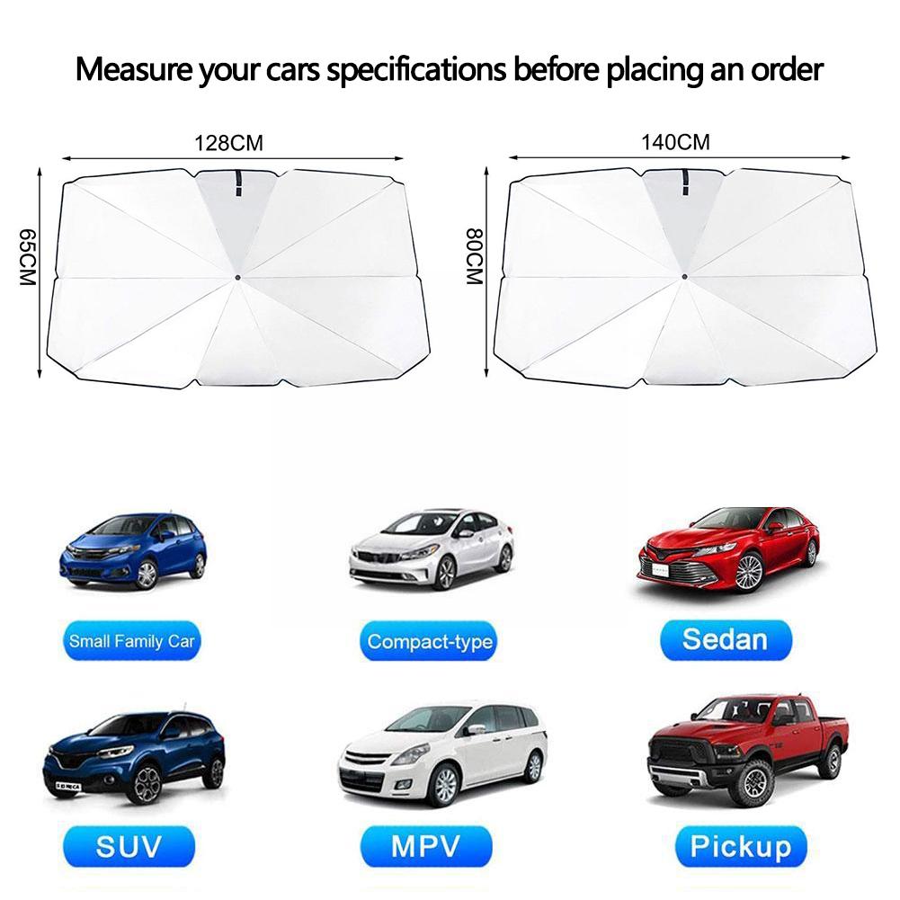 Car Parasol Car Windshield Cover UV Protection Prevent Folding Front Shade Sun Falling Window Auto Umbrella Wear-resist P4Z5